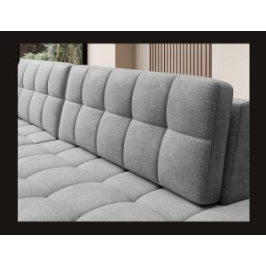 Canapé d’angle convertible CUBITO gris foncé 240 cm avec coffre de rangement angle gauche 