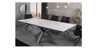 Table LITHOS blanche extensible 160-200cm mise en situation