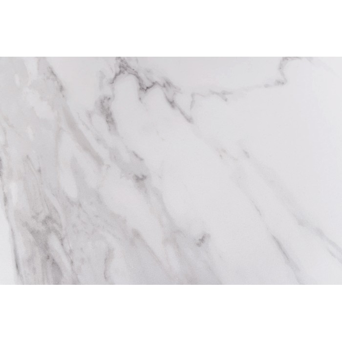 Zoom sur la matière du plateau de la table LITHOS blanche extensible 160-200cm