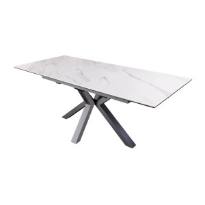 Table LITHOS blanche extensible 160-200cm