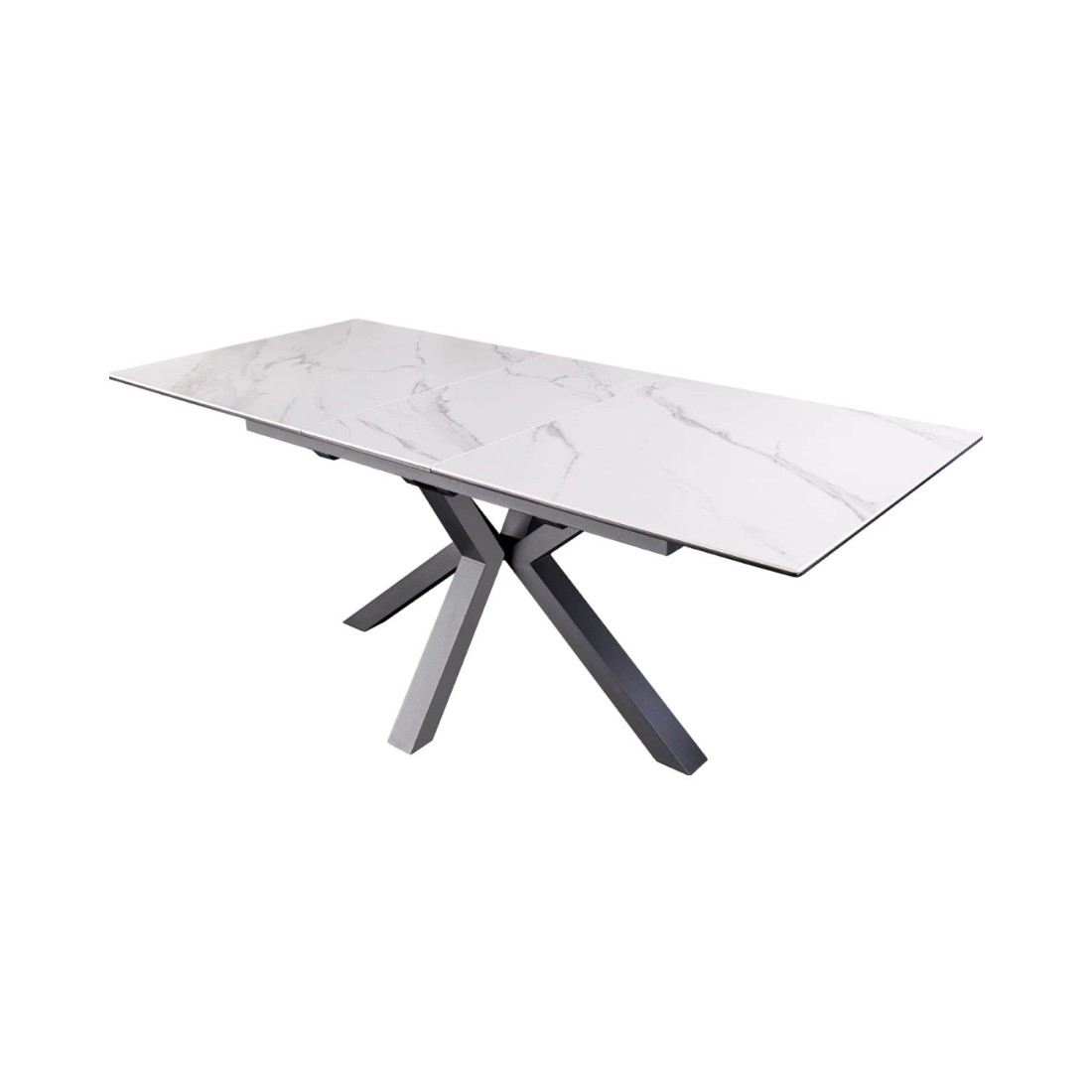 Table LITHOS blanche extensible 160-200cm