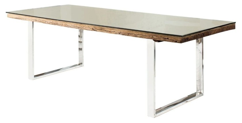 Table RAFTA 203cm avec surplateau en verre