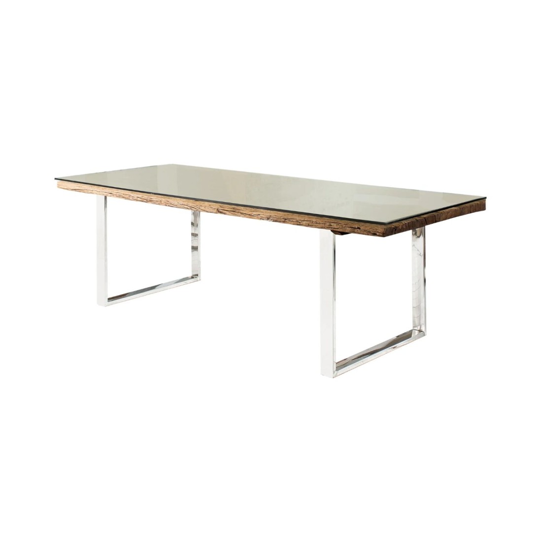 Table RAFTA 203cm avec surplateau en verre