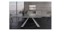 Table OBLIKA extensible 180-230cm noire vue de face