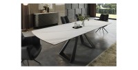 Table OBLIKA blanche extensible 180-230cm mise en situation