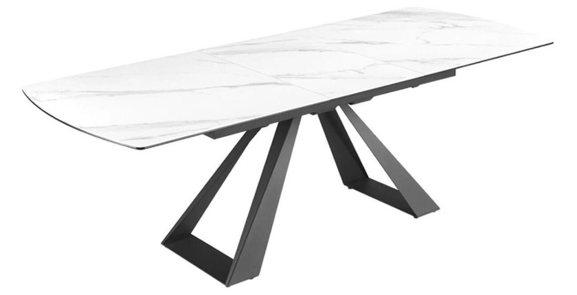 Table OBLIKA blanche extensible 180-230cm