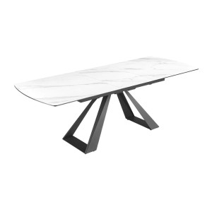 Table OBLIKA blanche extensible 180-230cm