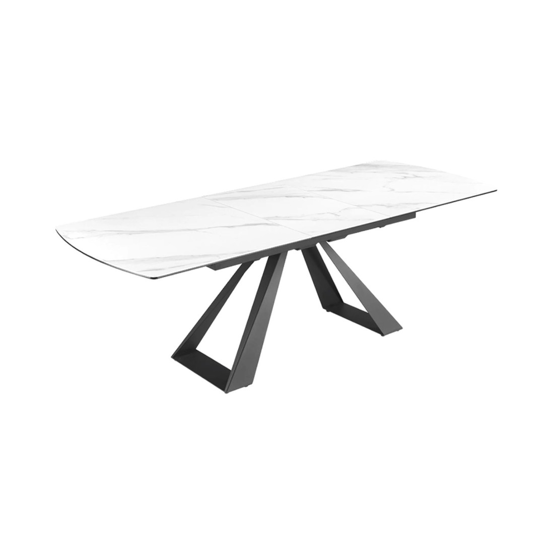 Table OBLIKA blanche extensible 180-230cm