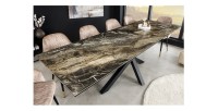 Table PETRANO extensible 180-220-260cm marbre taupe mise en situation