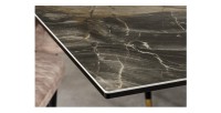Zoom sur le coin de la table PETRANO extensible 180-220-260cm marbre taupe