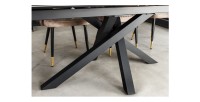 Zoom sur les pieds de la table PETRANO extensible 180-220-260cm marbre taupe