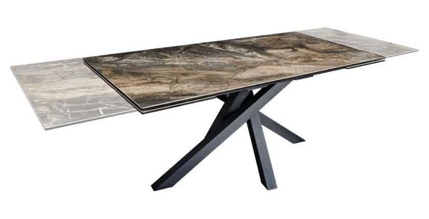 Table PETRANO extensible 180-220-260cm marbre taupe