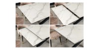 Zoom sur l'extensibilité de la table PETRANO extensible 180-220-260cm blanche