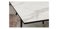 Zoom sur le coin de la table PETRANO extensible 180-220-260cm blanche