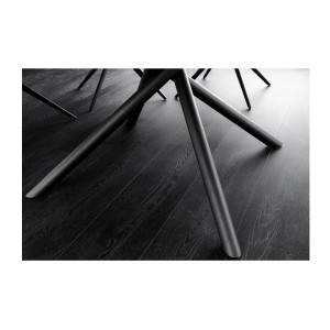 Zoom sur les pieds de la table ronde OPHIRA extensible 120-160cm blanche