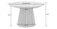 Table extensible KANOVA 120-160-200cm en bois foncé dimensions