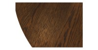 Zoom sur la matière du plateau de la table extensible KANOVA 120-160-200cm en bois foncé