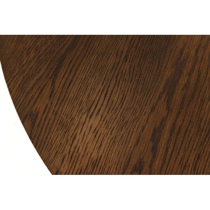 Zoom sur la matière du plateau de la table extensible KANOVA 120-160-200cm en bois foncé