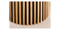 Zoom sur le pied de la table extensible 120-160-200cm aspect chêne clair