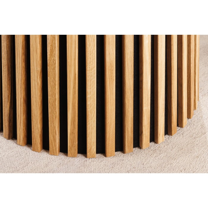 Zoom sur le pied de la table extensible 120-160-200cm aspect chêne clair