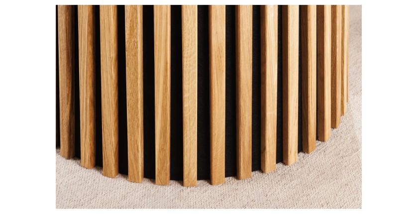 Zoom sur le pied de la table extensible 120-160-200cm aspect chêne clair