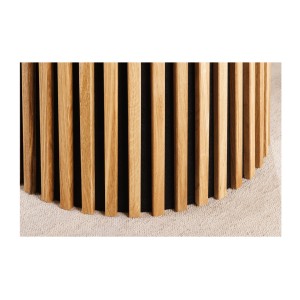 Zoom sur le pied de la table extensible 120-160-200cm aspect chêne clair