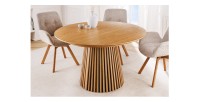 Table extensible 120-160-200cm aspect chêne clair mise en situation