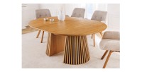 Table extensible 120-160-200cm aspect chêne clair vue avec une extension