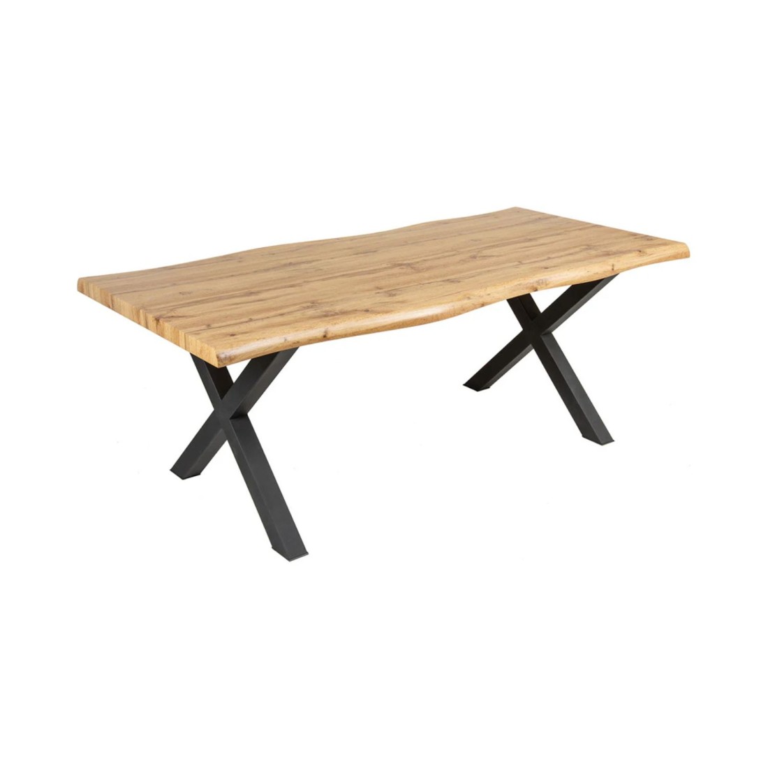Table RIVET 160cm aspect bois clair
