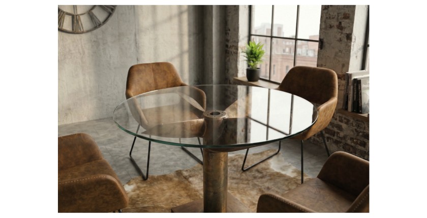 Table ALUMIA bronze vue rapprochée
