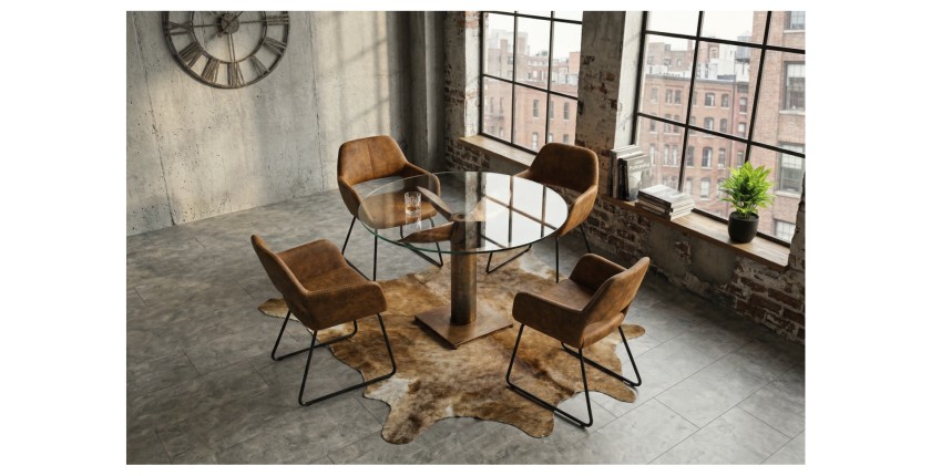 Table ALUMIA bronze vue éloignée