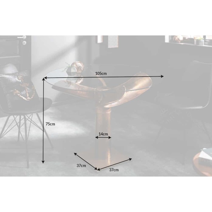 Table ALUMIA bronze dimensions