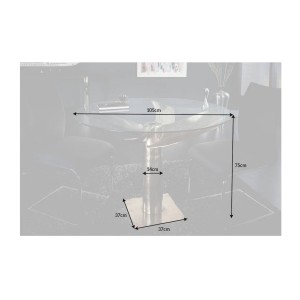 Table ALUMIA argentée dimensions