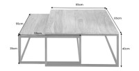 Tables basses gigognes NERA aspect bois dimensions