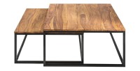 Tables basses gigognes NERA aspect bois