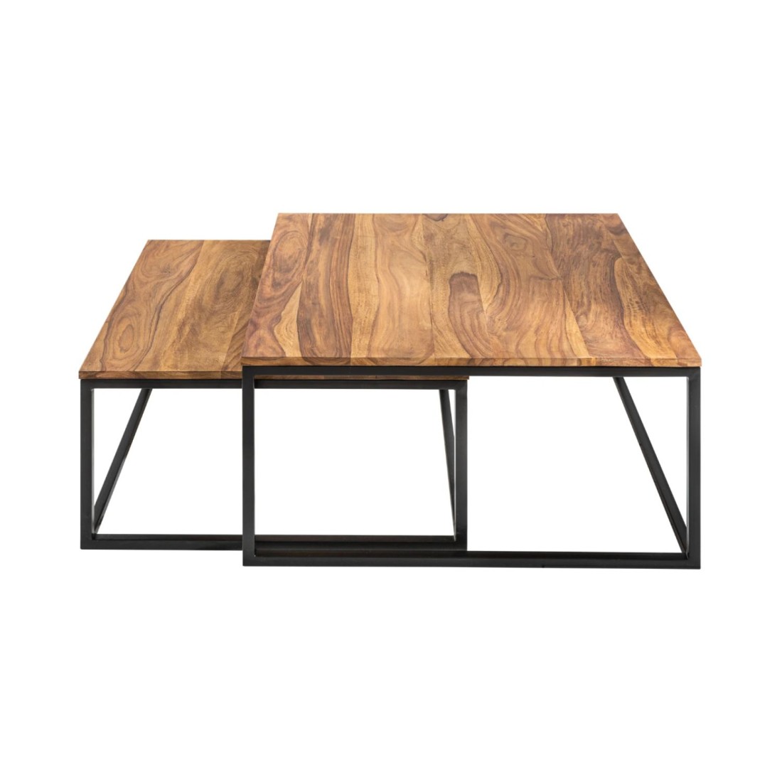 Tables basses gigognes NERA aspect bois