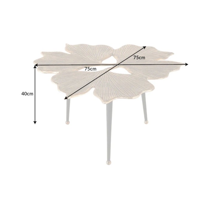 Table basse LOTUSIA 75cm dimensions