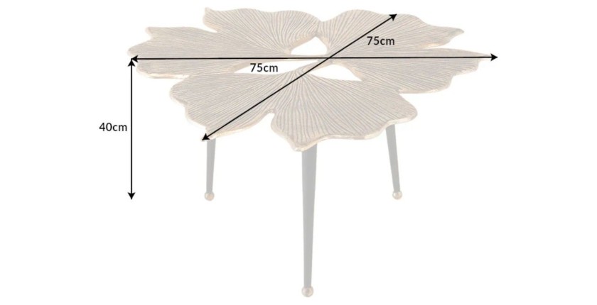 Table basse LOTUSIA 75cm dimensions