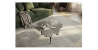 Table basse LOTUSIA argentée 75cm vue rapprochée