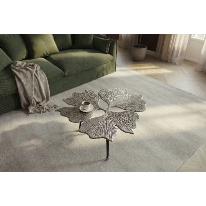 Table basse LOTUSIA argentée 75cm vue rapprochée