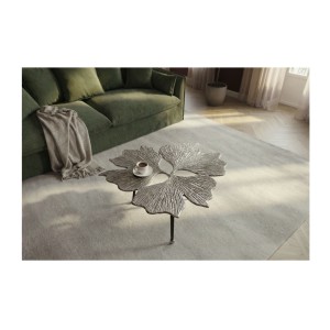 Table basse LOTUSIA argentée 75cm vue rapprochée