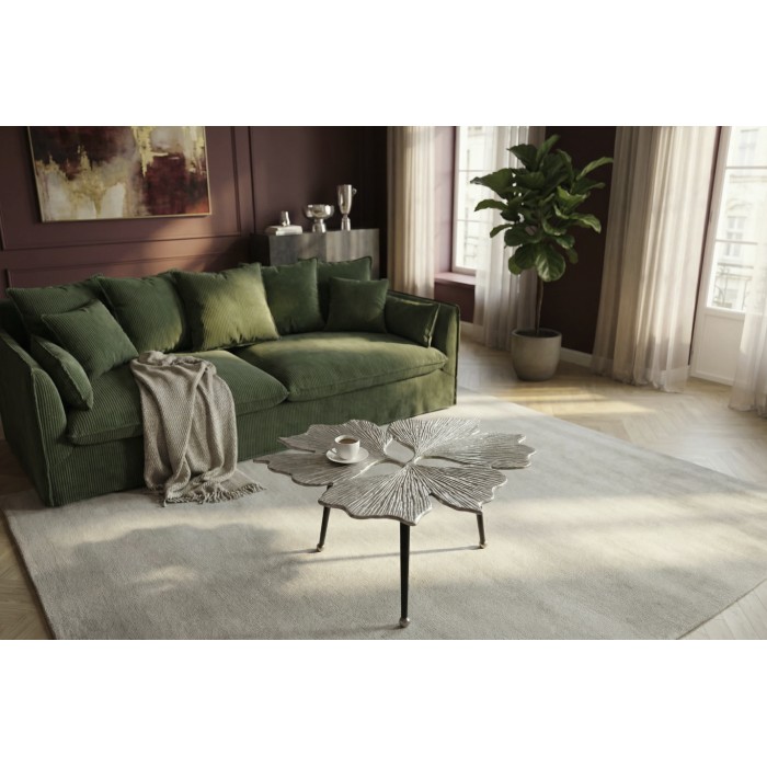 Table basse LOTUSIA argentée 75cm vue éloignée