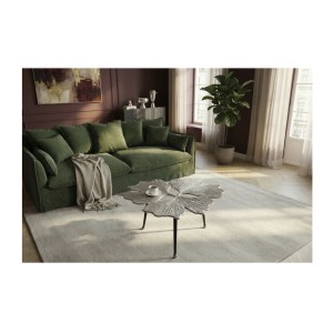 Table basse LOTUSIA argentée 75cm vue éloignée