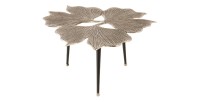 Table basse LOTUSIA argentée 75cm