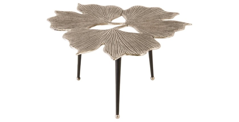 Table basse LOTUSIA argentée 75cm