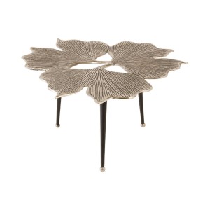 Table basse LOTUSIA argentée 75cm