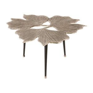 Table basse LOTUSIA argentée 75cm