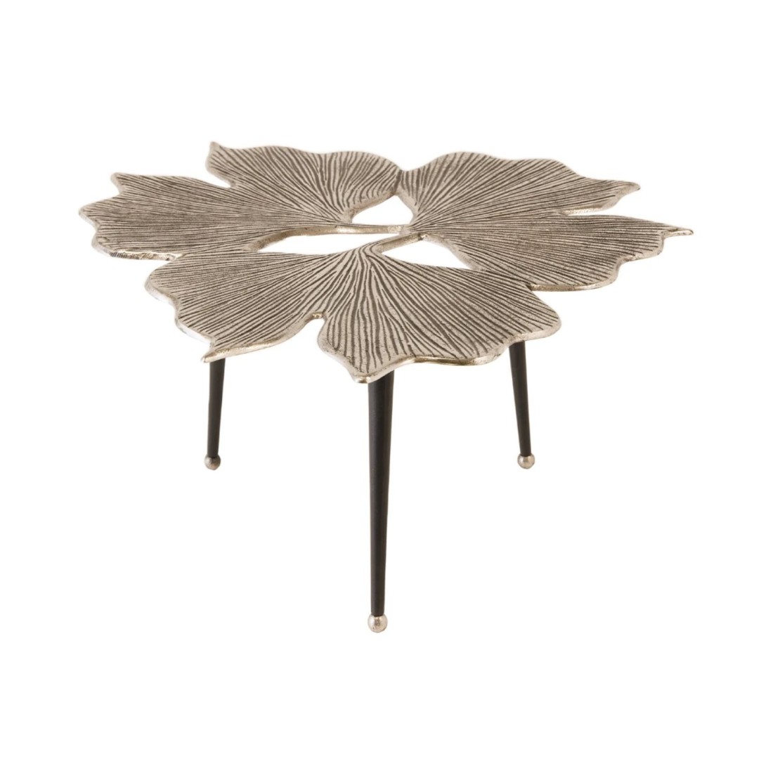 Table basse LOTUSIA argentée 75cm