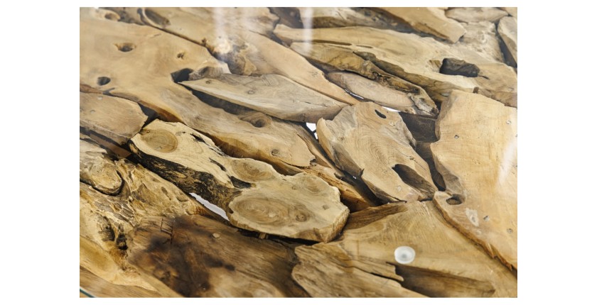 Zoom sur le plateau de la table basse DRIFTA