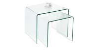 Lot de 2 tables basses HOLOW transparente